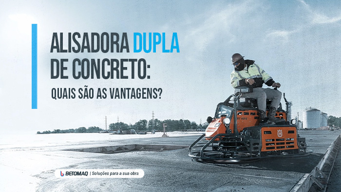 Arte sobre alisadora dupla de concreto