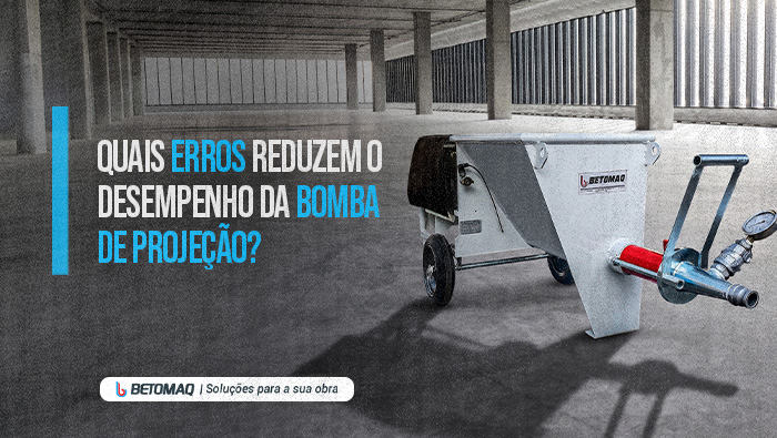 Arte sobre erros que reduzem o desempenho da bomba de projeção