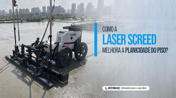 Arte sobre Laser Screed e melhoria da planicidade de pisos de concreto